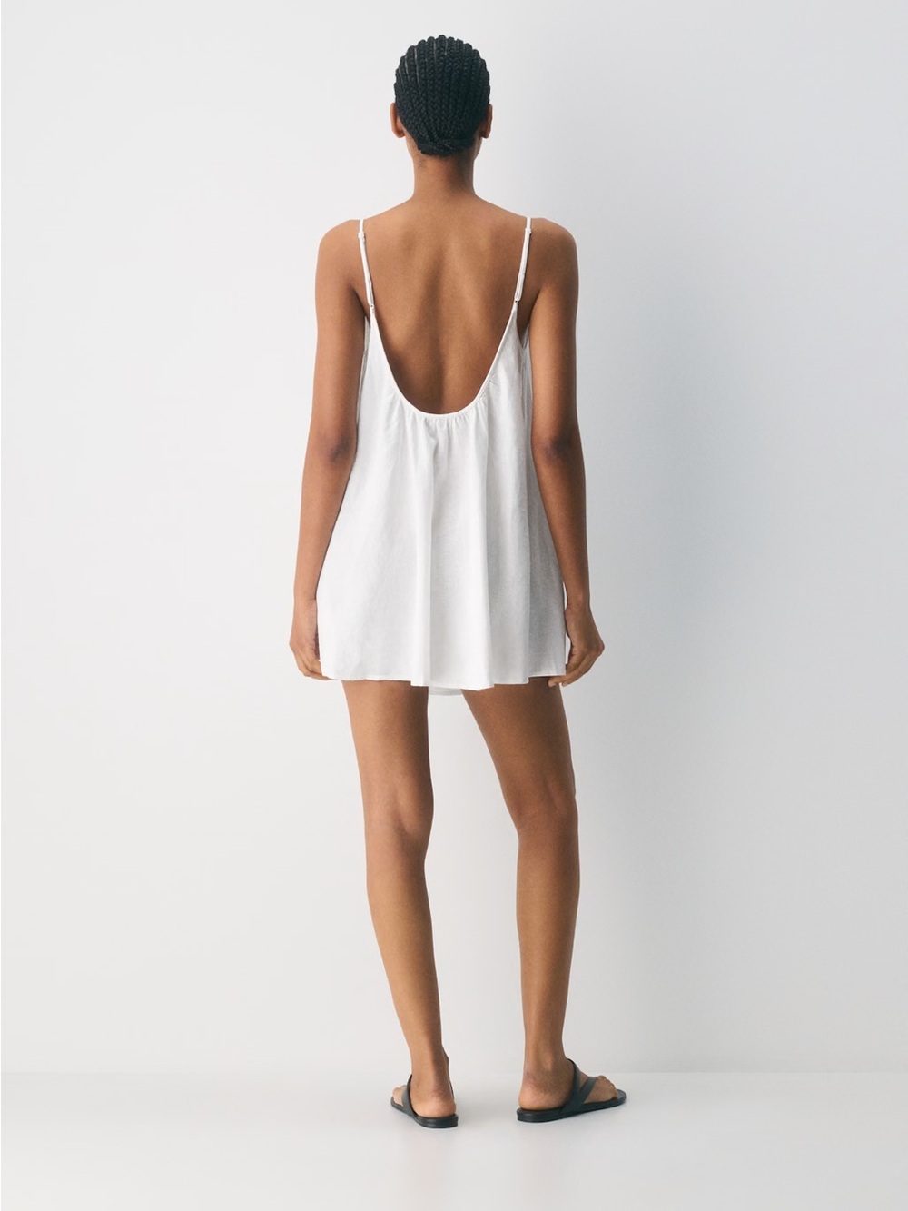 Aritzia Little Moon Wellbeing Linen Mini Dress - White